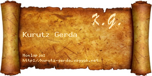 Kurutz Gerda névjegykártya